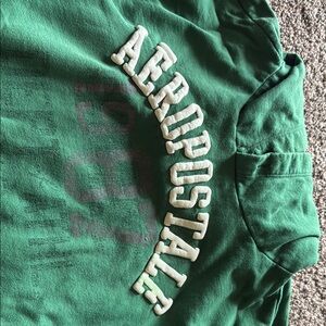 Aeropostale Green Hoodie with White Logo